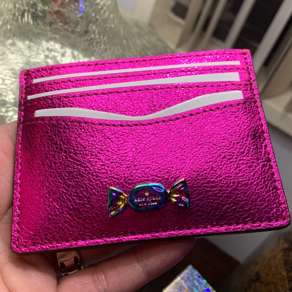 Last one⛔️Auth Kate Spade leather metallic crd/Key - Picture 6 of 15